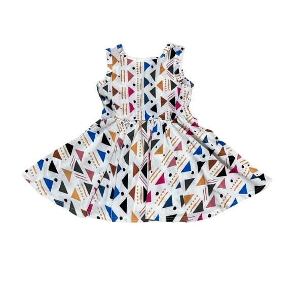 Dot Dot Smile Baby Girls Size 6/12 Months Colorful Triangle Tank Twirl Dress NWT - Picture 3 of 5